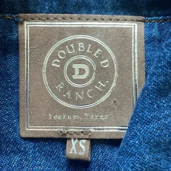 Double D Ranch Faux Fur & Jewel Denim Jacket Sz XS - Picture 4 of 7